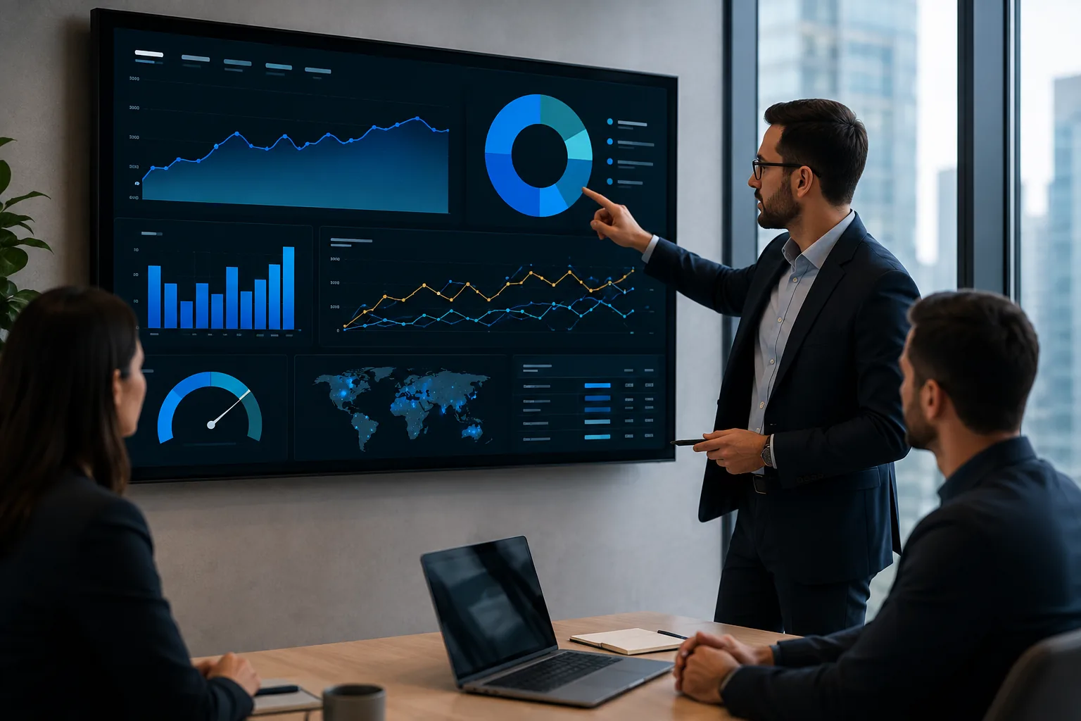 Dashboard ejecutivo comercial en Power BI con KPIs de ventas y productividad para toma de decisiones empresariales en Perú